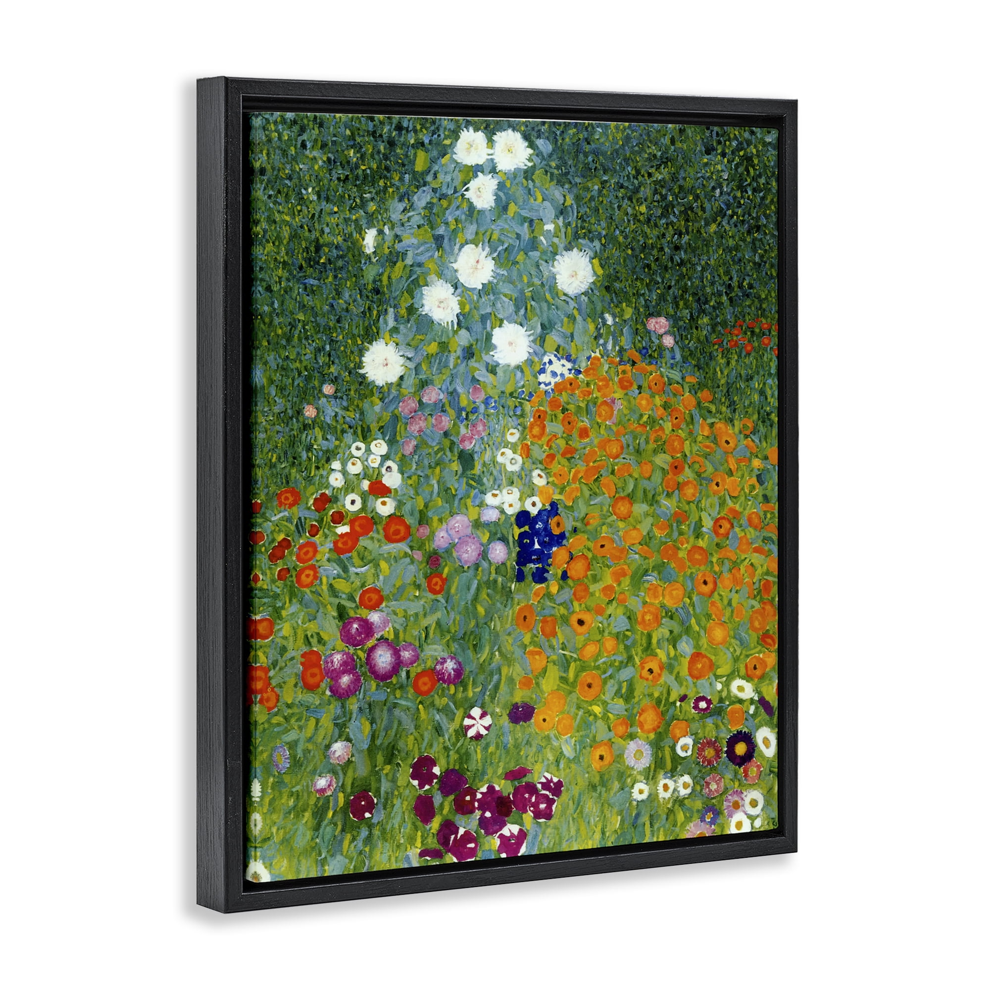 Stupell Industries Farm Garden Classic Klimt Black Framed Floater Canvas Wall Art, design by Vintage Hustle