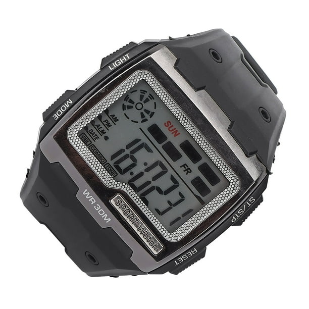 Reloj deportivo digital, reloj deportivo digital, reloj electrónico digital grande, relojes de pulsera impermeables probados profesionalmente