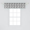thumbnail image 2 of Ambesonne Island Window Valance, Greyscale Jungle Foliage, 54" X 12", Grey, 2 of 3