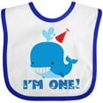 thumbnail image 3 of Inktastic Whale 1st Birthday Boys or Girls Baby Bib, 3 of 4