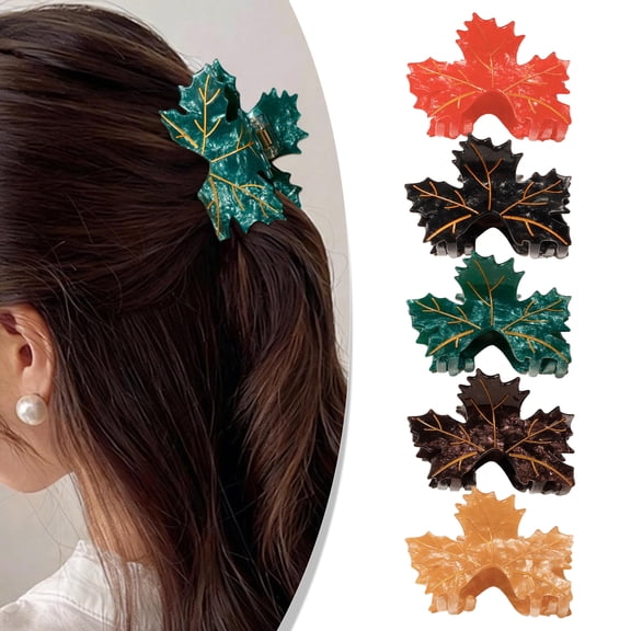 SmartBy Hair Claw Maple Leaf Shape Back Head Hair Clip Anti-slip Teeth Shower Shark Hair Claw Versatile Use Hair Accessory