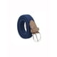 thumbnail image 1 of Cinturones trenzados elásticos de 2 paquetes para mujeres INSPIRE CHIC con hebilla de aleación en azul marino, 1 of 6