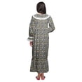 thumbnail image 4 of Moomaya Robe de Nuit Maxi à Manches Longues Imprimée Boutonnée en Coton, 4 of 5