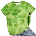 thumbnail image 4 of Japceit Blouses à Manches Courtes pour Femmes Blouses à Manches 3/4 pour Femmes Mode Blouses Décontractées à Manches Courtes Col Rond Imprimé Hauts Blouses pour Femmes Manches 3/4, 4 of 9