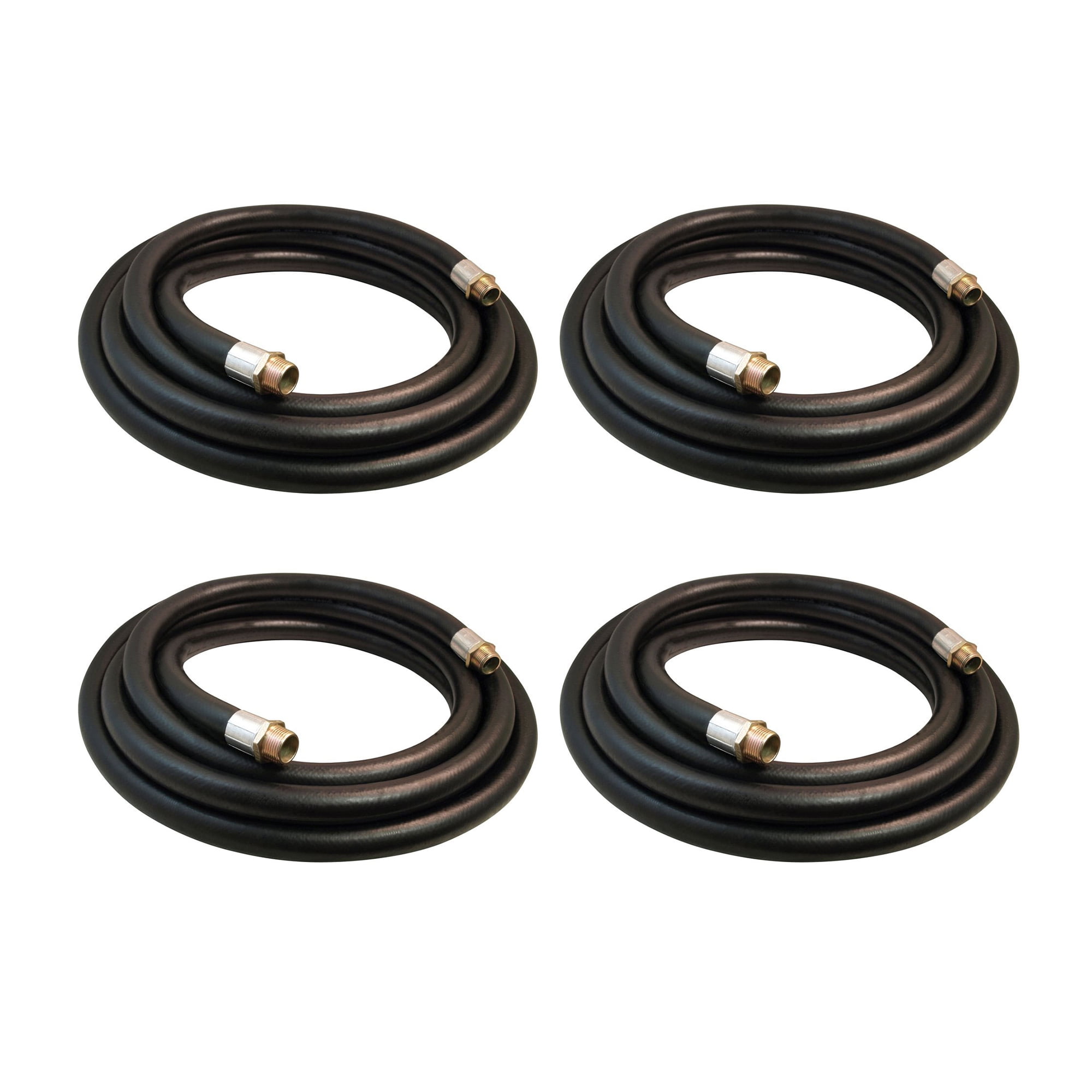 Black Apache 1 Inch Diameter 20 Foot Length Farm Fuel Gasoline Oil Diesel Tractor Transfer Hoses for Personal and Professional Use 4 Pack 