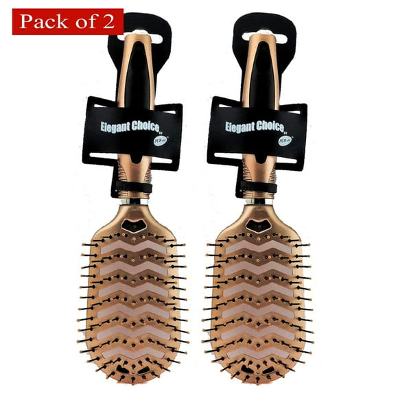 Elegant Choice Hair Brush for All Hair Types, S30081 (Pack of 2)