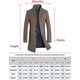 thumbnail image 3 of Gabardina larga de mezcla de lana para hombre, abrigo ajustado de plumas, 3 of 3