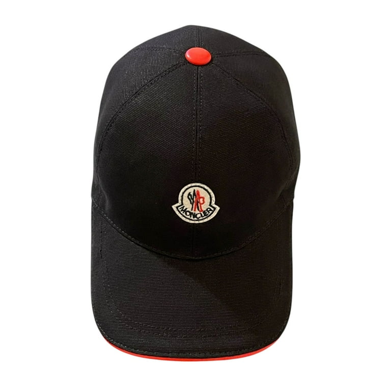 Bicky】MONCLER BASEBALLキャップ Black Moncler logo-patch