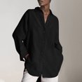 thumbnail image 2 of Ketyyh-chn99 Womens Shirts Oversized Shirts Blouses Tops with Pockets Black,XL, 2 of 5