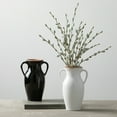 thumbnail image 5 of Sullivans White Natural Rimmed Ceramic Vase With Handles, 8"H, 5 of 11