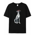 thumbnail image 7 of Dalmatian Dog Men's T Shirts Love Sunglasses T-Shirt for Men Animal Crew Neck Tees Cotton Tops, Black, S, 7 of 7