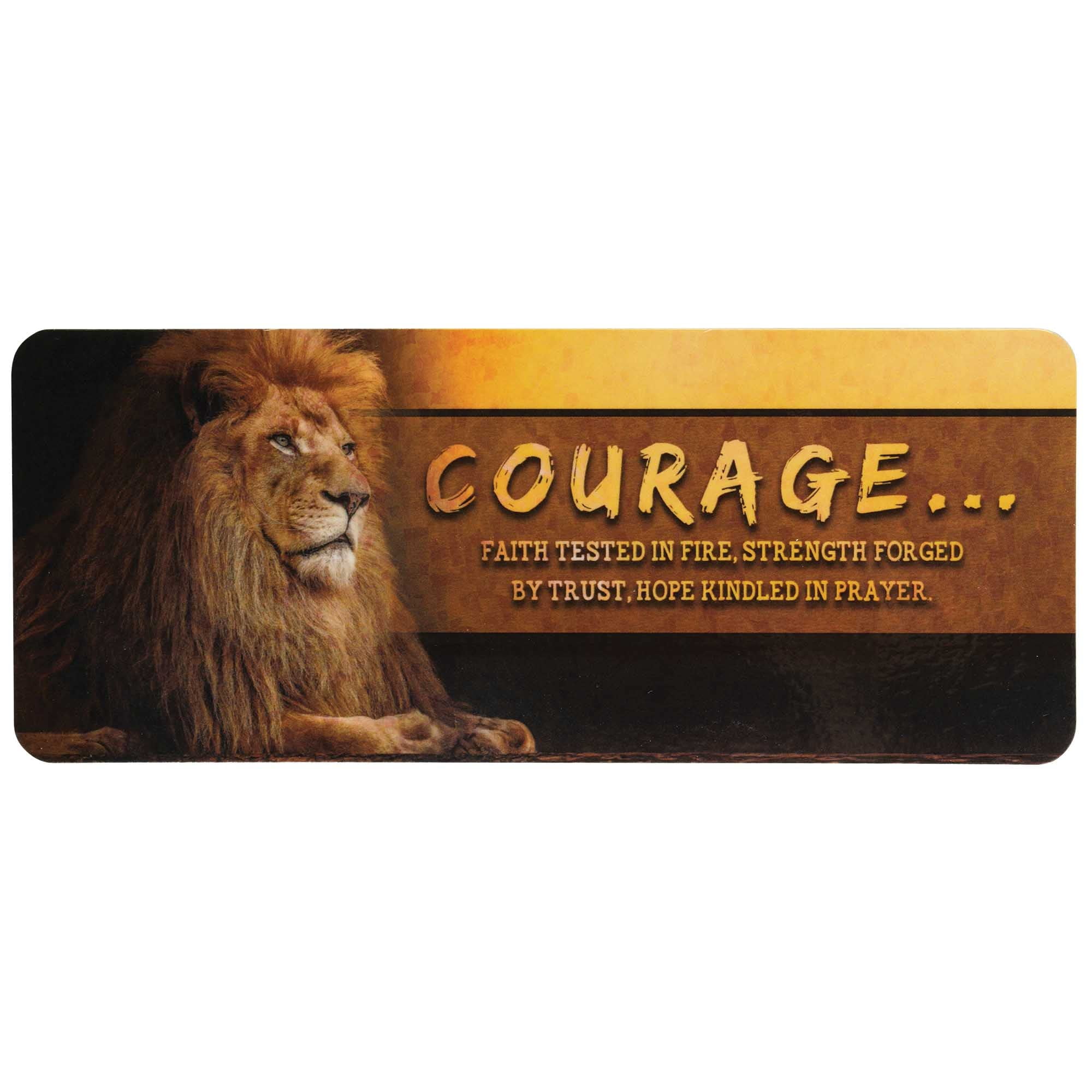 Dicksons Golden Lion Courage Faith 6.25 inch Paper Bookmark Pack of 12