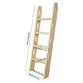 thumbnail image 6 of 4-Step Wooden Ladder, Solid Pine with 220.46 lbs Capacity, 75-Degree Angle and 1.1in Thick Steps, Ideal for Bunk Beds and RV Use, 6 of 16