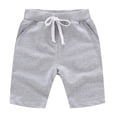 thumbnail image 3 of LEKWK Boys Cotton Workout Shorts Elastic Waist Drawstring Casual Bottoms Loose Fit Comfy Athletic Shorts with Pockets Summer Running Gym Outfits 0-12Y, 3 of 5