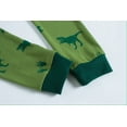 thumbnail image 6 of Popshion Toddler Boys Dinosaur Pajamas 100% Cotton T-Rex Long Sleeve Sleepwear Kids 2 Piece Clothes Set Green Dino 5T/6248, 6 of 7