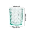 thumbnail image 3 of Clear Plastic Cups for Bathroom & Kitchen - Wide Mouth Thickened Toothbrush Holder, Rattan-Woven Bar Glass for Drinks, Snacks, Condiments, 3 of 6