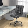 thumbnail image 3 of Yaheetech Modern Height Adjustable PU Leather Office Chair, Gray, 3 of 10