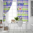 thumbnail image 5 of Fsddascl Colorful Plaid Blackout Curtains for Bedroom/Living Room, Thermal Insulated Kitchen Curtains, Floral Farmhouse Shell English Text Grommet Darkening Window Treatment Drapes 52"x72"x2, 5 of 6