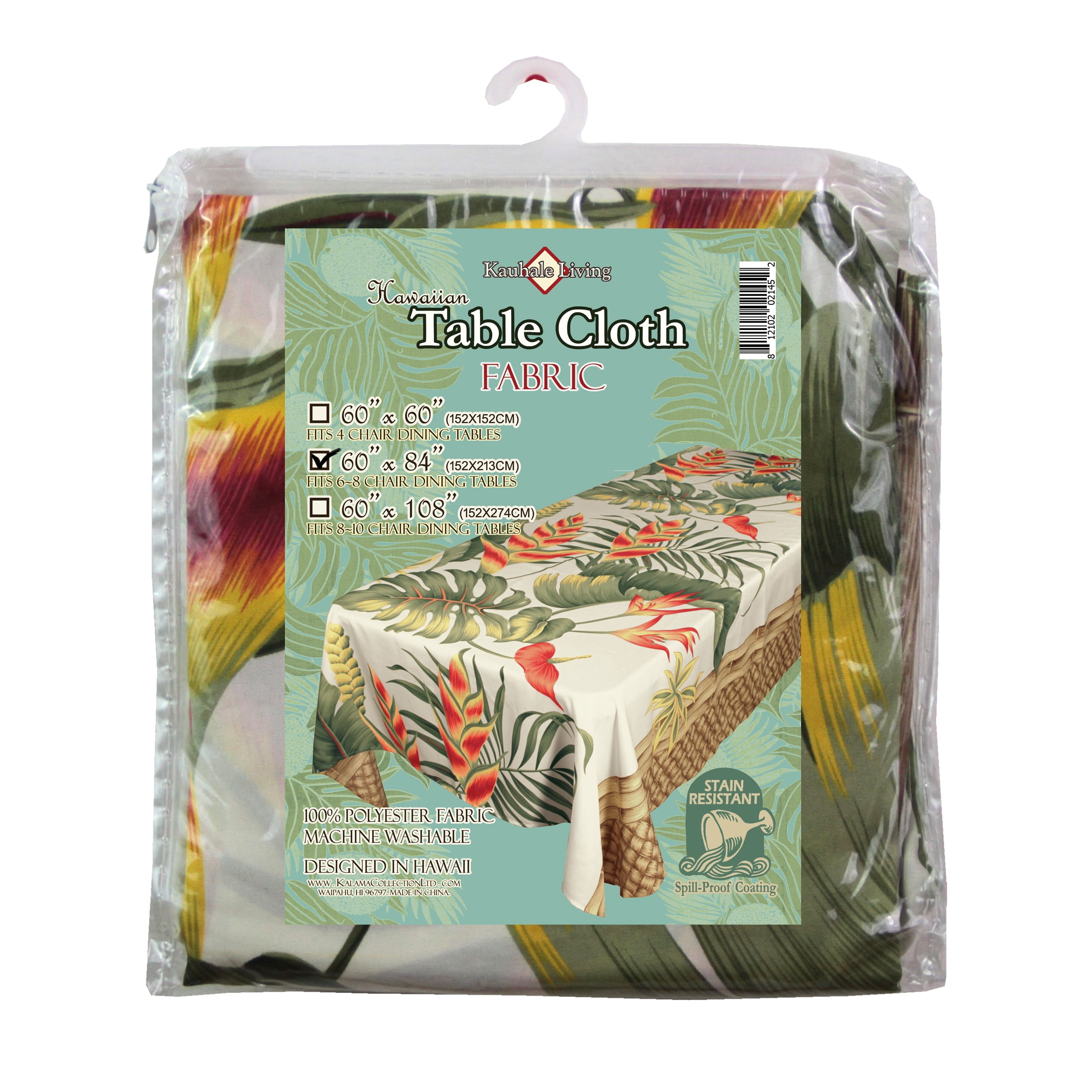Hi Kalama Collection Hi Tablecloth 84" Hf White