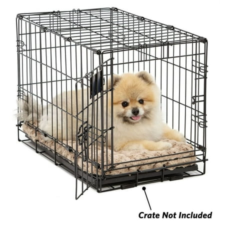 MidWest Quiet Time Dog Bed & Crate Mat, Deluxe Ombre Swirl, 18", Mocha