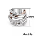 thumbnail image 3 of 20mm AAA Cz Hollow Silver&Rose Gold Band Girl 925 Silver Engagement Ring Sz 6-10, 3 of 3