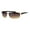 Gold Brown, variant on Mens 90s Rimless Narrow Rectangular Luxury Designer Style Classy Sunglasses Black Green