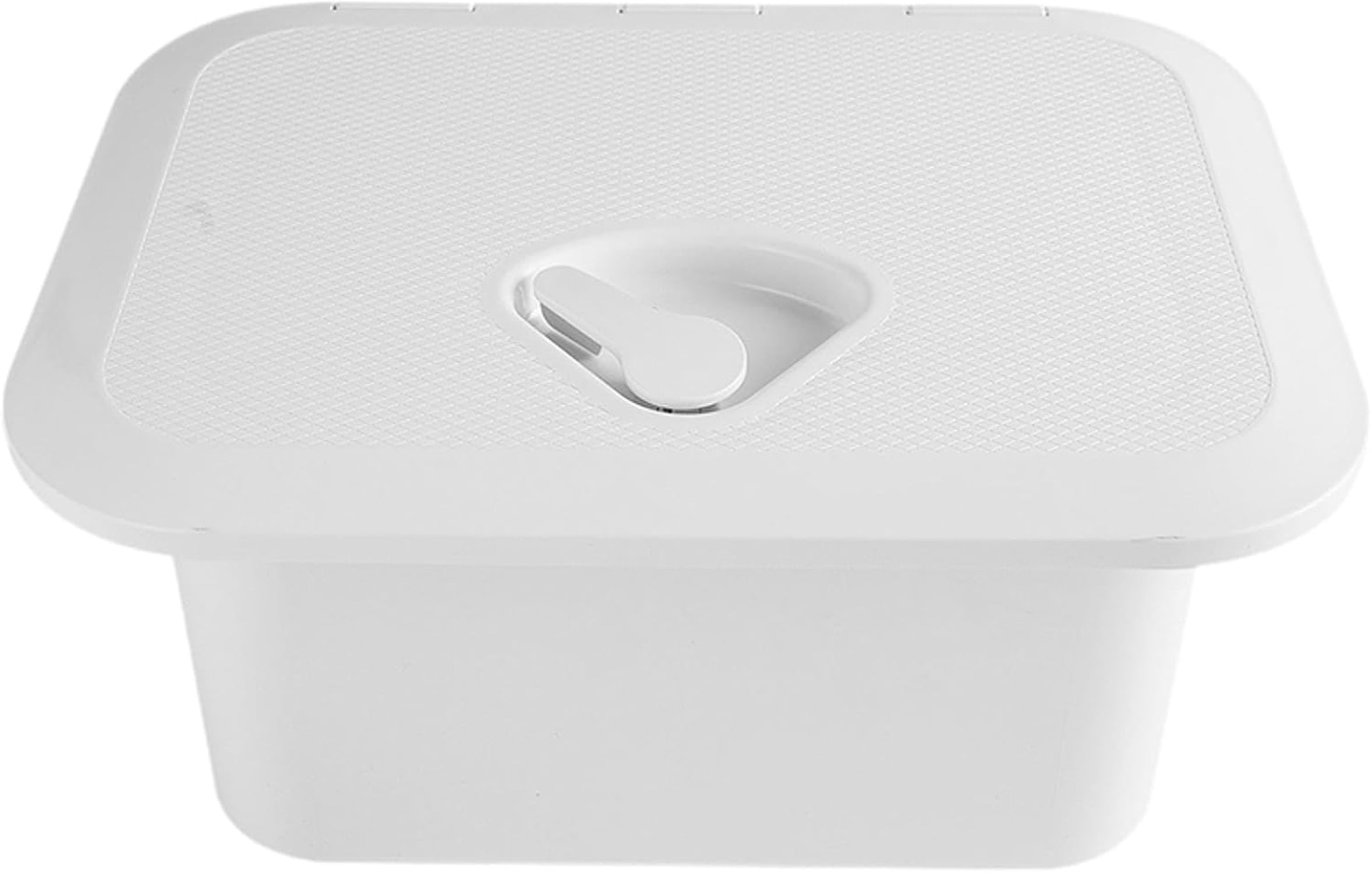 Marine Deck Storage Box with Lock, Waterproof Fishing Tackle Box for Boat, Yacht, Kayak, 270° Rotating Lid, Impact-Resistant ABS, Flush Mount for Tools, Gear, Accessories