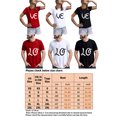 thumbnail image 2 of Bellella Hauts pour Hommes Blouse à Manches Courtes T-Shirt de la Saint-Valentin T-Shirt Décontracté à Col Rond Tee Femmes Femmes Rouge TG, 2 of 2