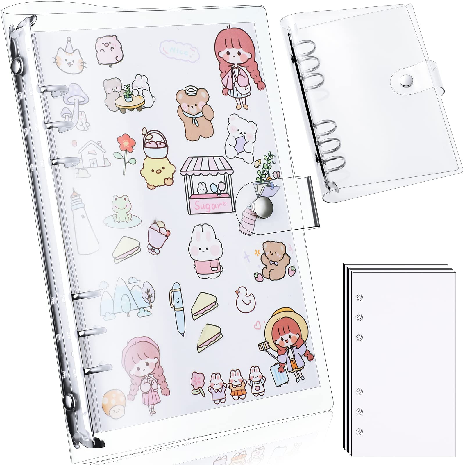 Blank Sticker Book Collecting Album Reusable Sticker Album for Collecting  Stickers 38 Sheets Sticker Storage Organizer for Kids Adults Girls Boys, A5