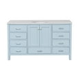 thumbnail image 5 of Horizon 60" Single Bathroom Vanity with Powder Blue Cabinet and Engineered Carrara Top, 5 of 5