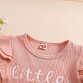 thumbnail image 7 of CAICJ98 Baby Girl Clothes 3Pcs Newborn Fall Winter Knit Ribbed Outfit Long Sleeve Romper Pants Headband Set, Size 6-12 Months, 7 of 7