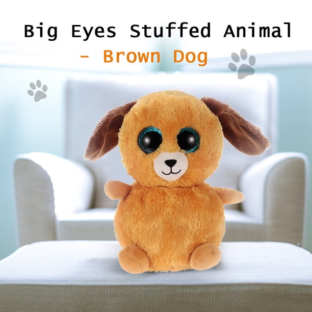 20cm Big Eyes Stuffed Small Brown Dog Big Eyes Animal Plush Toy Christmas And Birthday Gift For Kids Walmart Com Walmart Com