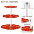 thumbnail image 2 of 3-Tier Acrylic Cupcake Stand Sturdy Dessert Display Cupcake Tower Cupcake Holder for Party Wedding Outdoor Picnic Golden Snowflakes, 2 of 8