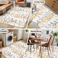 thumbnail image 5 of Area Rugs for Living Room Bedroom, Yellow Grey Botanical 4'x6' Rug Washable Carpet Runner Indoor Outdoor, Spring Floral Summer Farmhouse Non Slip Accent Floor Mats Rug for Kitchen, Office, 5 of 8