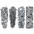 thumbnail image 4 of 4 Sheets Extra Large Flower Temporary Sticker Full Arm, 4 of 4