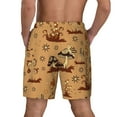 thumbnail image 4 of Balery Brown Mushrooms Mens Swim Trunks Swim Shorts for Men Quick Dry Inseam Beach Shorts with Compression Liner Pocket-Small, 4 of 9