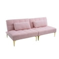 thumbnail image 6 of Teddy Fabric Futon Sofa Bed, Convertible Modular Sleeper Sofa for Small Spaces White 1 Seater, 6 of 11