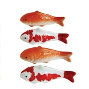 Creative Co-op Set of 2 4 Assorted Koi Fish Floatable Figurines