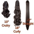 thumbnail image 3 of 10/18/22 Pulgadas De Largo Garra Recta Rizada Clip En Cola De Caballo Extensiones De Suave Cordón Peluca, 3 of 3