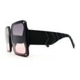 thumbnail image 3 of Mod Womens Exposed Lens Rectangle Butterfly Fashion Sunglasses Black Purple Orange, 3 of 4