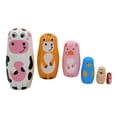thumbnail image 2 of 6 Pcs Poupées Russes en Bois Emboîtables Matryoshka Poupée Empilable Traditionnellement, 2 of 8