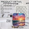 thumbnail image 2 of BaHomeck Pot Holders 4pcs dacron Made Square heat-resisting mat Machine Washable for Kitchen Oven Hot Pads 6.7inch*6.7inch,Beautiful Beach Sunset With Colorful Clouds And Waves, 2 of 5