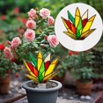 thumbnail image 2 of ​​ZCSKFIN Stained Glass Acrylic Sun Catchers Planter Pot Decoration, Vibrant Plant Themed Decor (Planter Pot Not Included), Decorative Art for Home and Garden Enthusiasts​​, 2 of 9