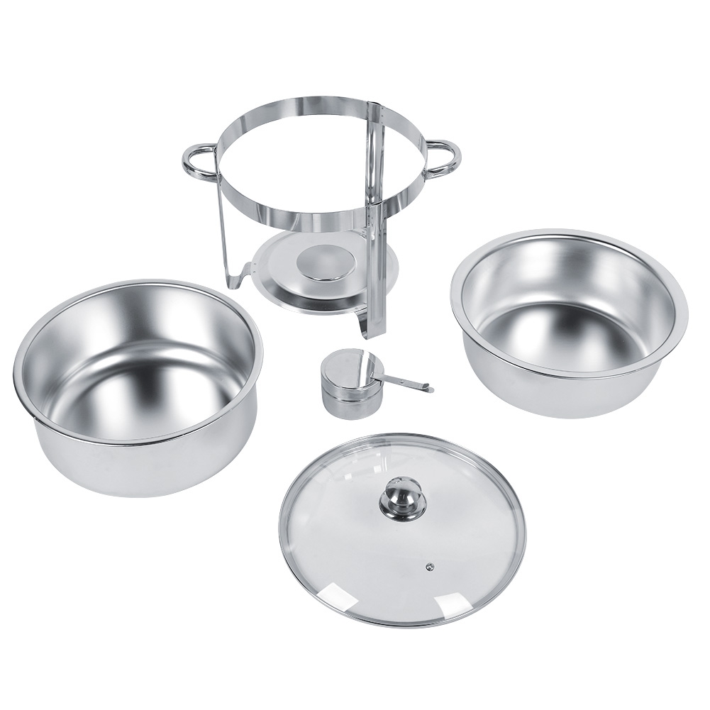 LYUMO Chafing Dish Set,7.5L Stainless Steel Round Chafing Dish with
