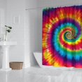 thumbnail image 2 of Colorful Rainbow Tie Dye Spiral Pattern Shower Curtain 72"x84" ,Bathroom Decorative Shower Curtains Set with 12 Hooks,Modern Waterproof Washable Shower Curtain, 2 of 6