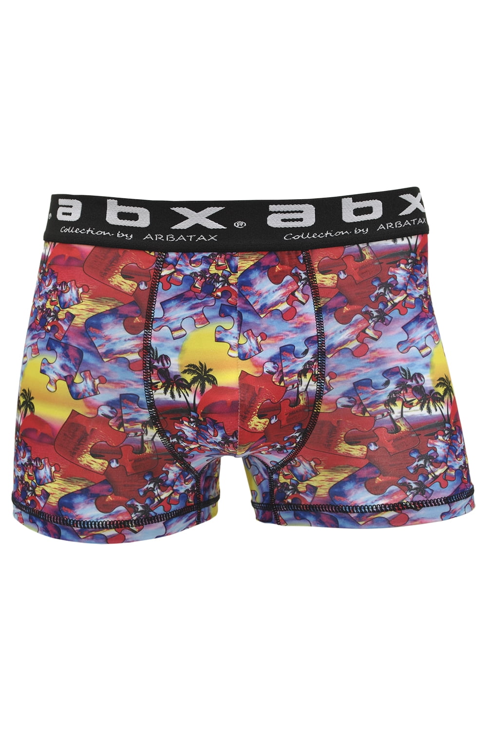 ABX Boxer Briefs for Men Fun Colorful Shorts, Novelty Graphics