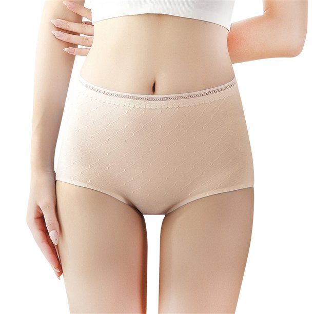 Gibobby Ropa interior hipster para mujer Bañadores elásticos transpirables de cintura alta para mujer(Amarillo, L)