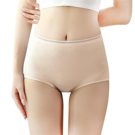 

Underwear Women Bikini Belly Lifting Hip Breathable Solid High Elastic Trunks Full Coverage Womens Panties