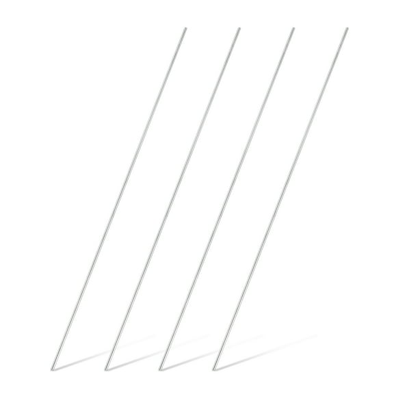 Uxcell 4Pcs 316 Stainless Steel Round Rod 1/8" Dia 15.7" Length Metal Solid Shaft Rods Corrosion Resistant Round Steel Bars Stock for Industrial DIY Project, 3mm x 400mm, Silver