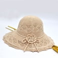 thumbnail image 4 of Nfurl Straw Hats for Women Beach Summer Sun Hats UV Protection Wide Brim Woven Straw Hats with Bow for Vacation Travel,Beige, 4 of 6